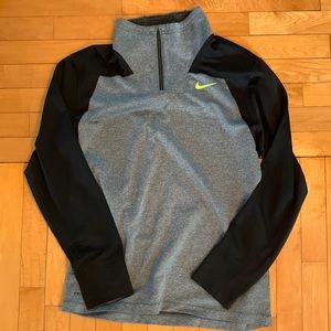 Nike half zip, black and grey, M
